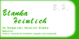 blanka heimlich business card